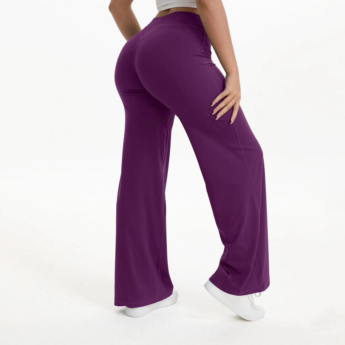 Women's Mid Waist Yoga Leggings | Full Length Stretch Fit | Elastic Waistband | Steven & Levon