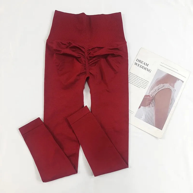 Women's High Waisted Yoga Leggings | Quick Dry Seamless Knit | Peach Bum Lift Shape | Steven & Levon