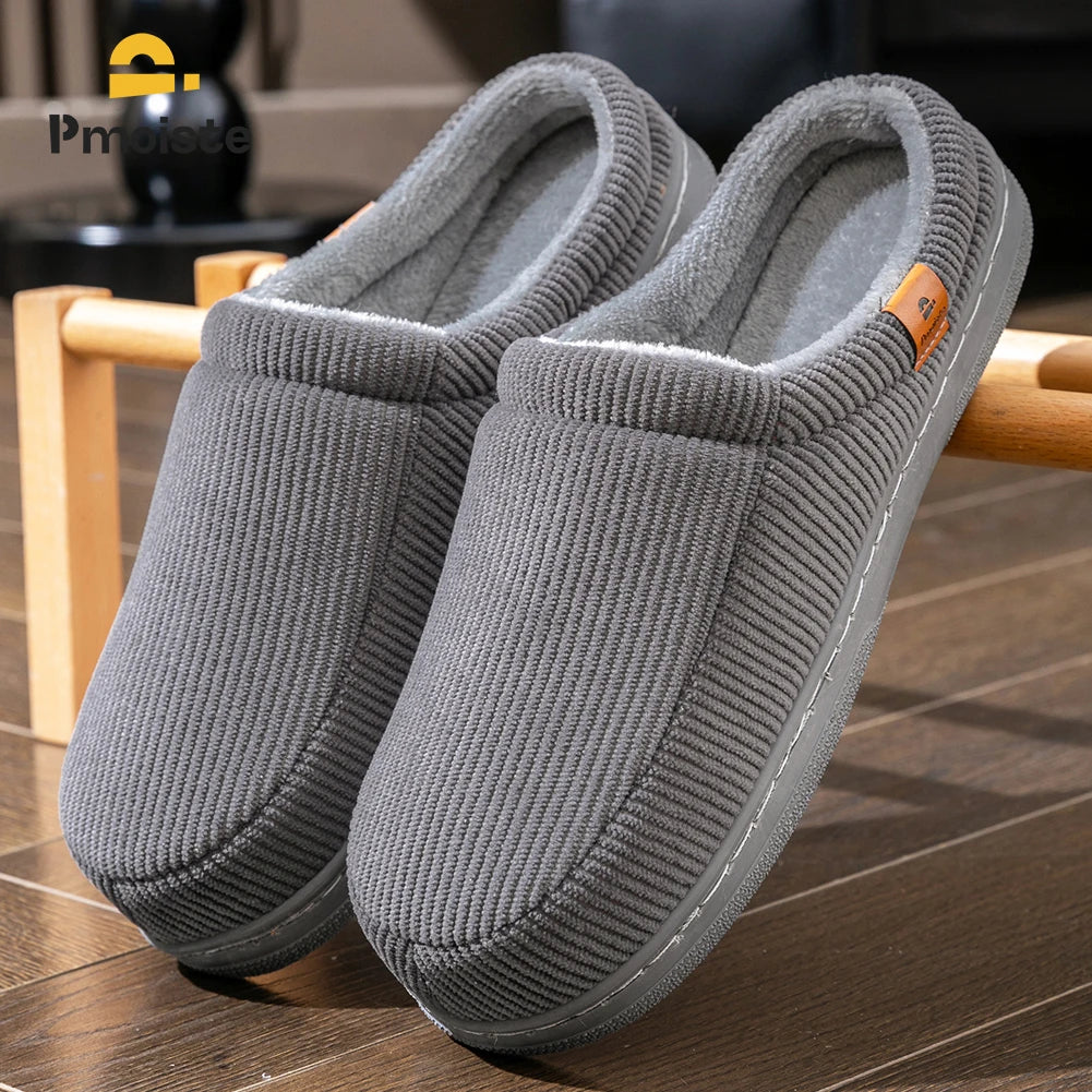 Men's Corduroy Slippers | Memory Foam Insole | Non Slip TPR Sole House Shoes | Steven & Levon