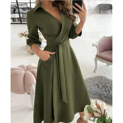 Women's Belted Blazer Dress | Collared Wrap Dress | Steven & Levon