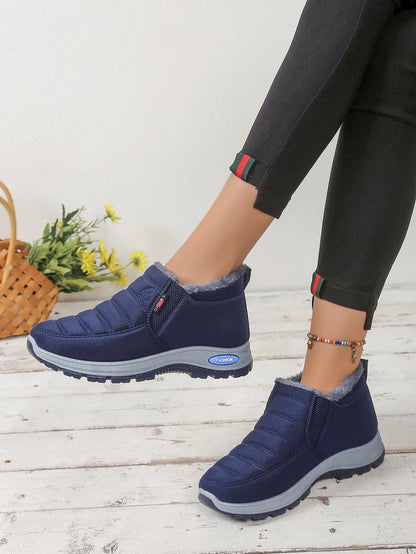 Women's Snow Boots | Slip On Ankle Boots | Plush Lined Warm Winter Shoes | Steven & Levon