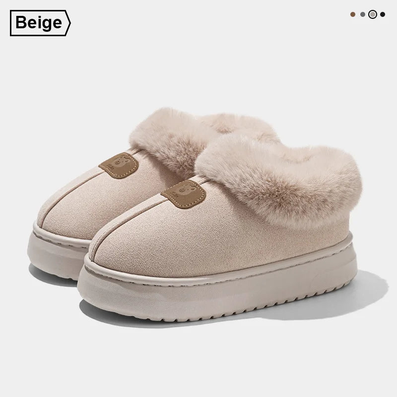 Women's Flannel Ankle Slippers | Plush Lining | Thick EVA Platform Sole | Pull On | Steven & Levon
