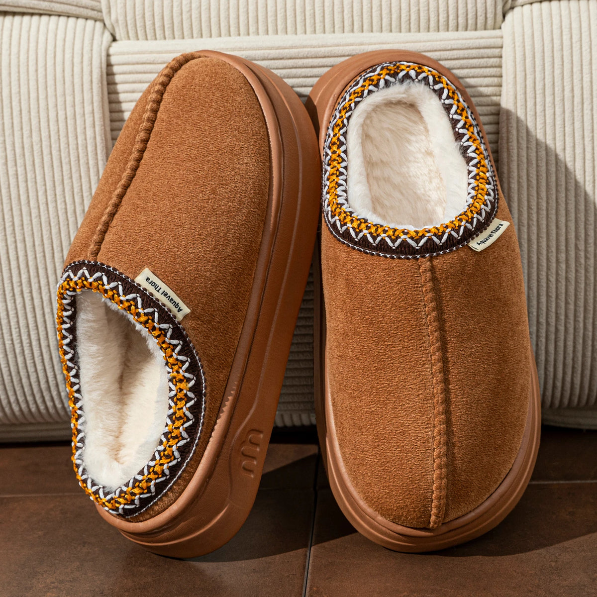 Women's Corduroy Slippers | Plush Lining | Anti Slip EVA Sole | Pull On | Steven & Levon