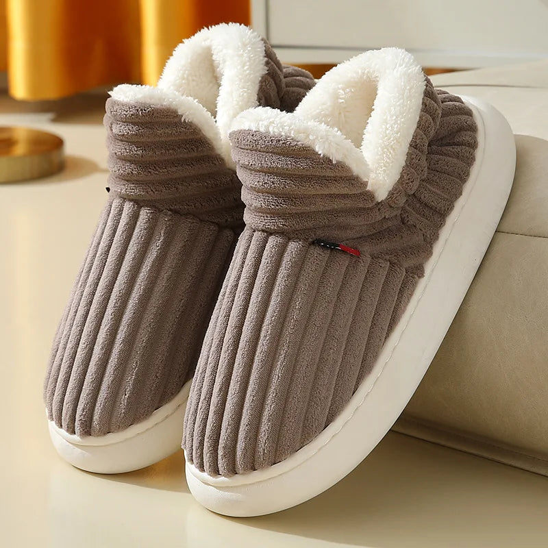 Men's Faux Fur Slipper Boots | Plush Lining | Non Slip Rubber Sole | Indoor Shoes | Steven & Levon