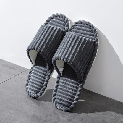 Men's Open Toe Slippers | Plush Insole | Anti Slip EVA Sole Indoor Home Shoes | Steven & Levon