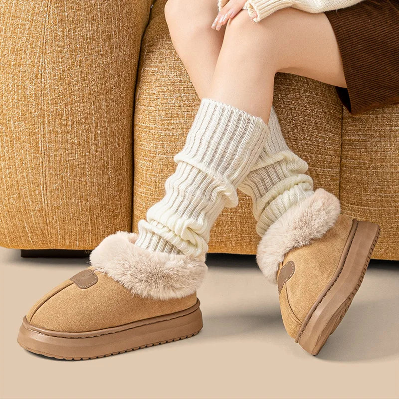 Women's Flannel Ankle Slippers | Plush Lining | Thick EVA Platform Sole | Pull On | Steven & Levon