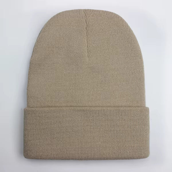 Unisex Beanie | Warm Wool Blend Cuffed Knitted Hat for Autumn Winter Outdoor Wear | Steven & Levon