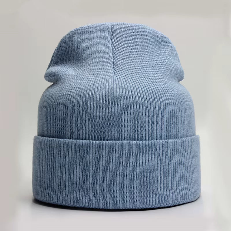 Unisex Beanie | Warm Wool Blend Cuffed Knitted Hat for Autumn Winter Outdoor Wear | Steven & Levon