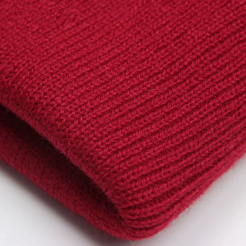Unisex Beanie | Warm Wool Blend Cuffed Knitted Hat for Autumn Winter Outdoor Wear | Steven & Levon