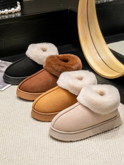 Snow Boots | Unisex | Faux Fur | Fluffy Plush | Warm Winter Indoor Slippers | Steven & Levon