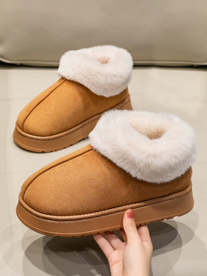 Snow Boots | Unisex | Faux Fur | Fluffy Plush | Warm Winter Indoor Slippers | Steven & Levon