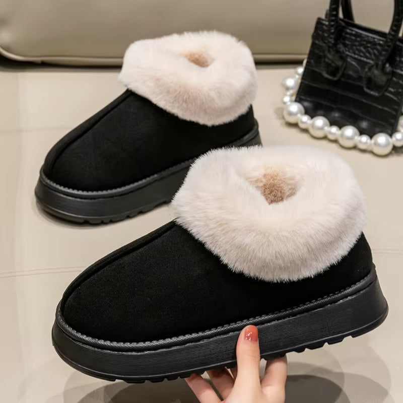 Snow Boots | Unisex | Faux Fur | Fluffy Plush | Warm Winter Indoor Slippers | Steven & Levon