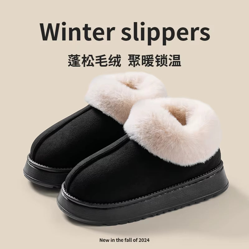 Snow Boots | Unisex | Faux Fur | Fluffy Plush | Warm Winter Indoor Slippers | Steven & Levon