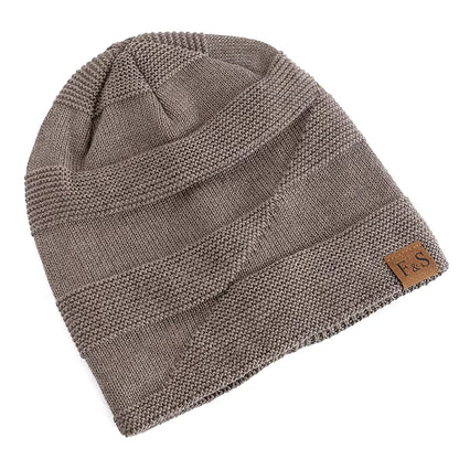 Slouchy Beanie | Unisex Fur Lined Warm Knitted Winter Hat for Casual Wear | Steven & Levon
