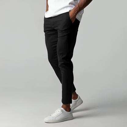 Slim Fit Chinos Work Trousers | Stretch Cotton Blend | Tapered Leg with Pockets | Steven & Levon