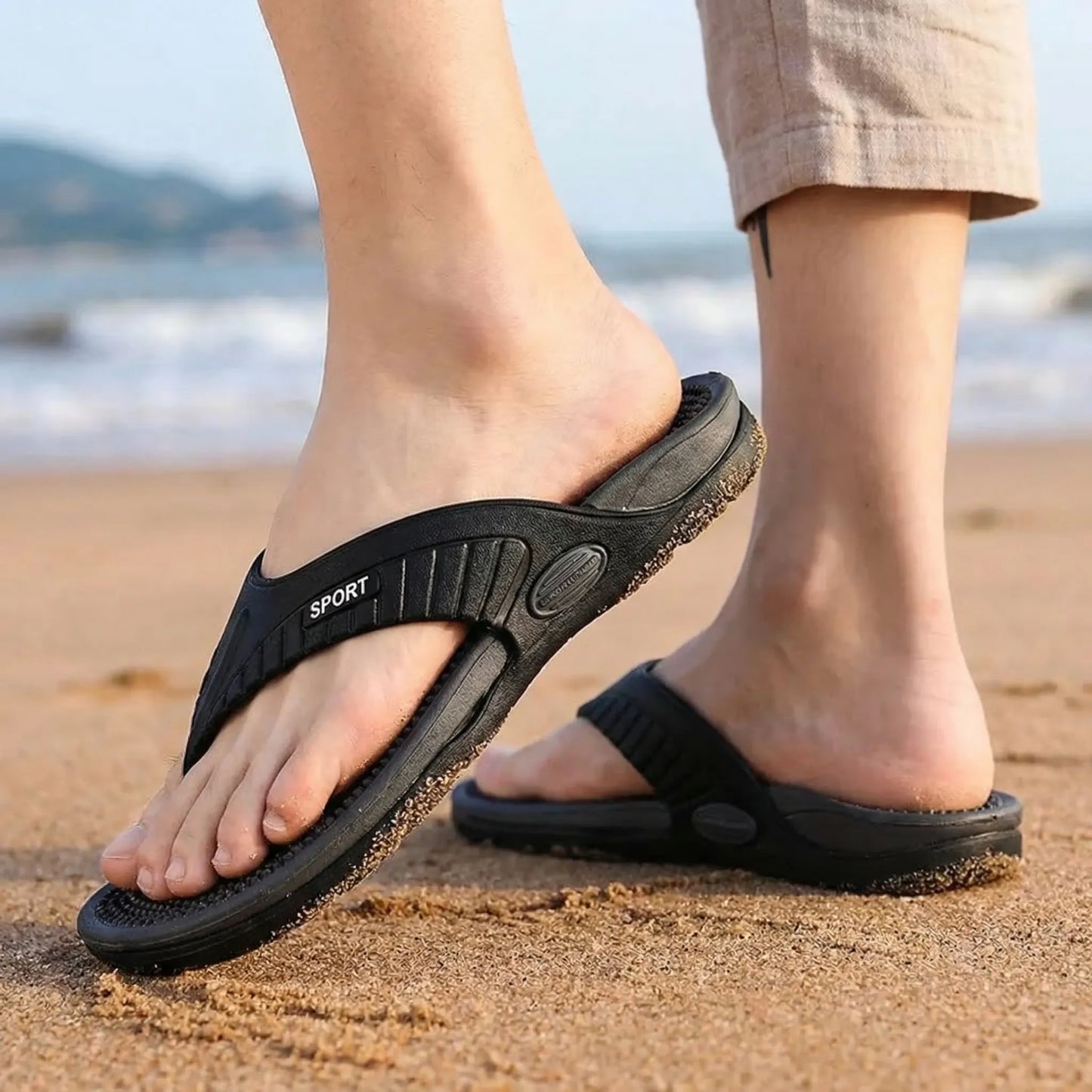 Sandrift - Breathable Massage Sole Flip Flop  Beach Day Footwear