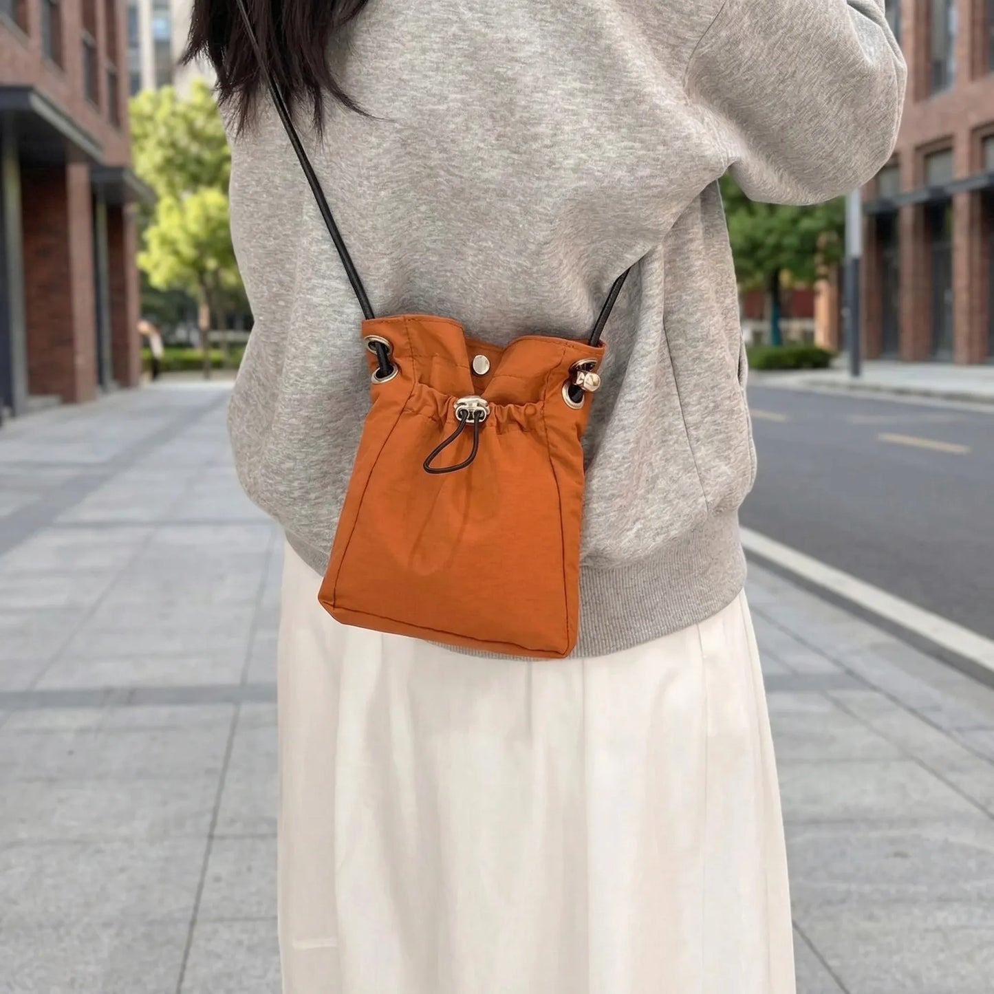 Satchlo - Mini Drawstring Crossbody Shoulder Bag  Everyday Carry Essentials
