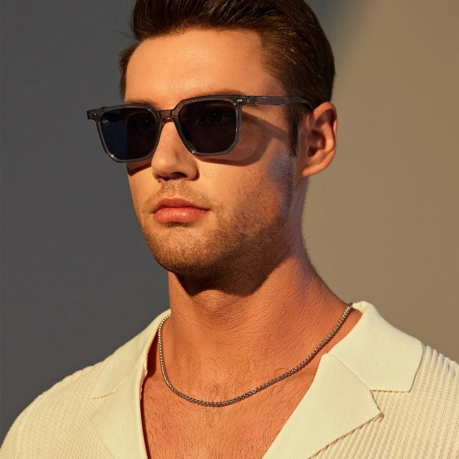 Classic Square Sunglasses | Unisex | UV400 Polarized Style Eyewear | Lightweight Retro Frame | Steven & Levon