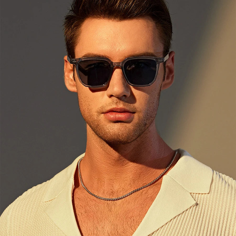 Classic Square Sunglasses | Unisex | UV400 Polarized Style Eyewear | Lightweight Retro Frame | Steven & Levon