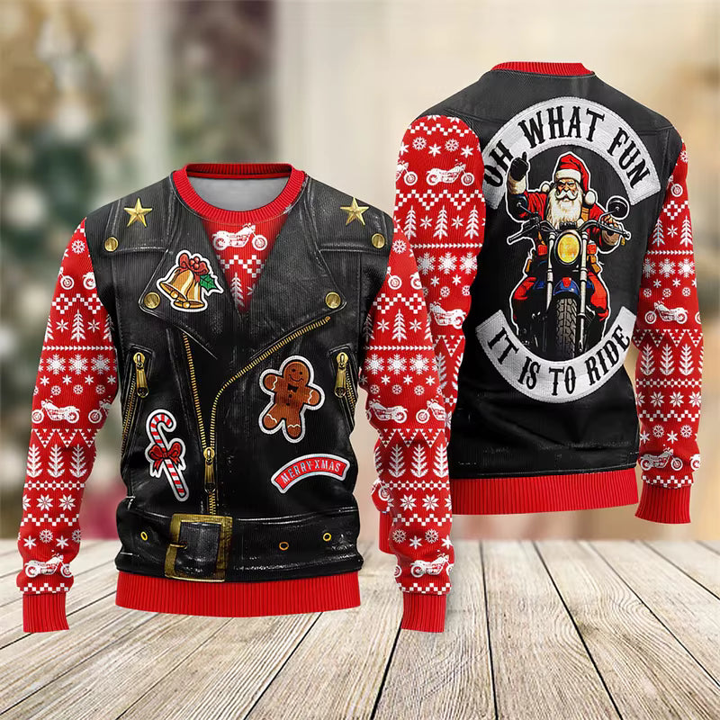 3D Santa Christmas Sweater | Men's Oversized Festive Pullover | Soft Fabric | Steven & Levon