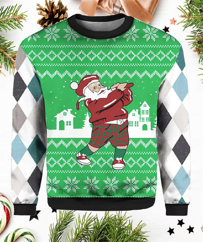 3D Santa Christmas Sweater | Men's Oversized Festive Pullover | Soft Fabric | Steven & Levon