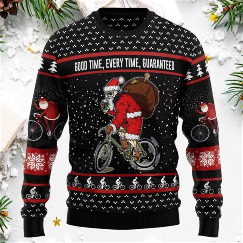 3D Santa Christmas Sweater | Men's Oversized Festive Pullover | Soft Fabric | Steven & Levon
