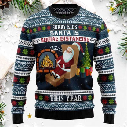 3D Santa Christmas Sweater | Men's Oversized Festive Pullover | Soft Fabric | Steven & Levon