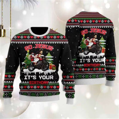 3D Santa Christmas Sweater | Men's Oversized Festive Pullover | Soft Fabric | Steven & Levon