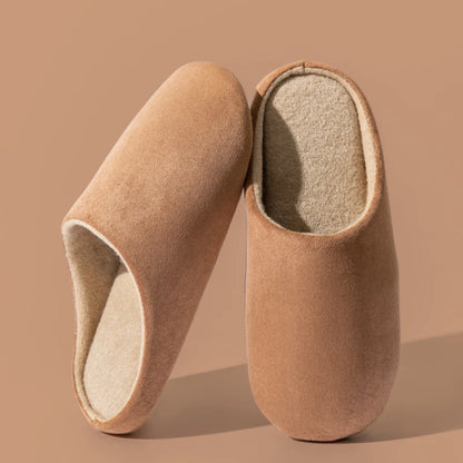 Men's Faux Suede Slippers | Cotton Lining | Soft Fabric Sole | Indoor Shoes | Steven & Levon