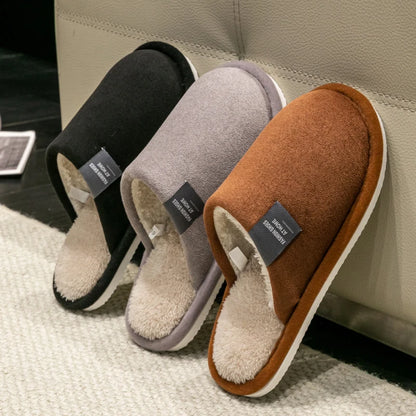 Men's Faux Suede Slippers | Plush Insole | EVA Non Slip Sole | Indoor Bedroom Shoes | Steven & Levon