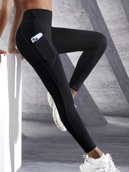 Women's High Waisted Yoga Leggings | Push Up Stretch Fit | Welt Pockets | Ankle Length | Steven & Levon
