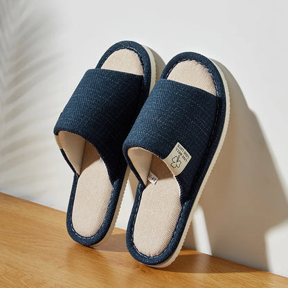 Men's Hemp Slippers | Open Toe | Breathable EVA Sole | Indoor House Slippers | Steven & Levon