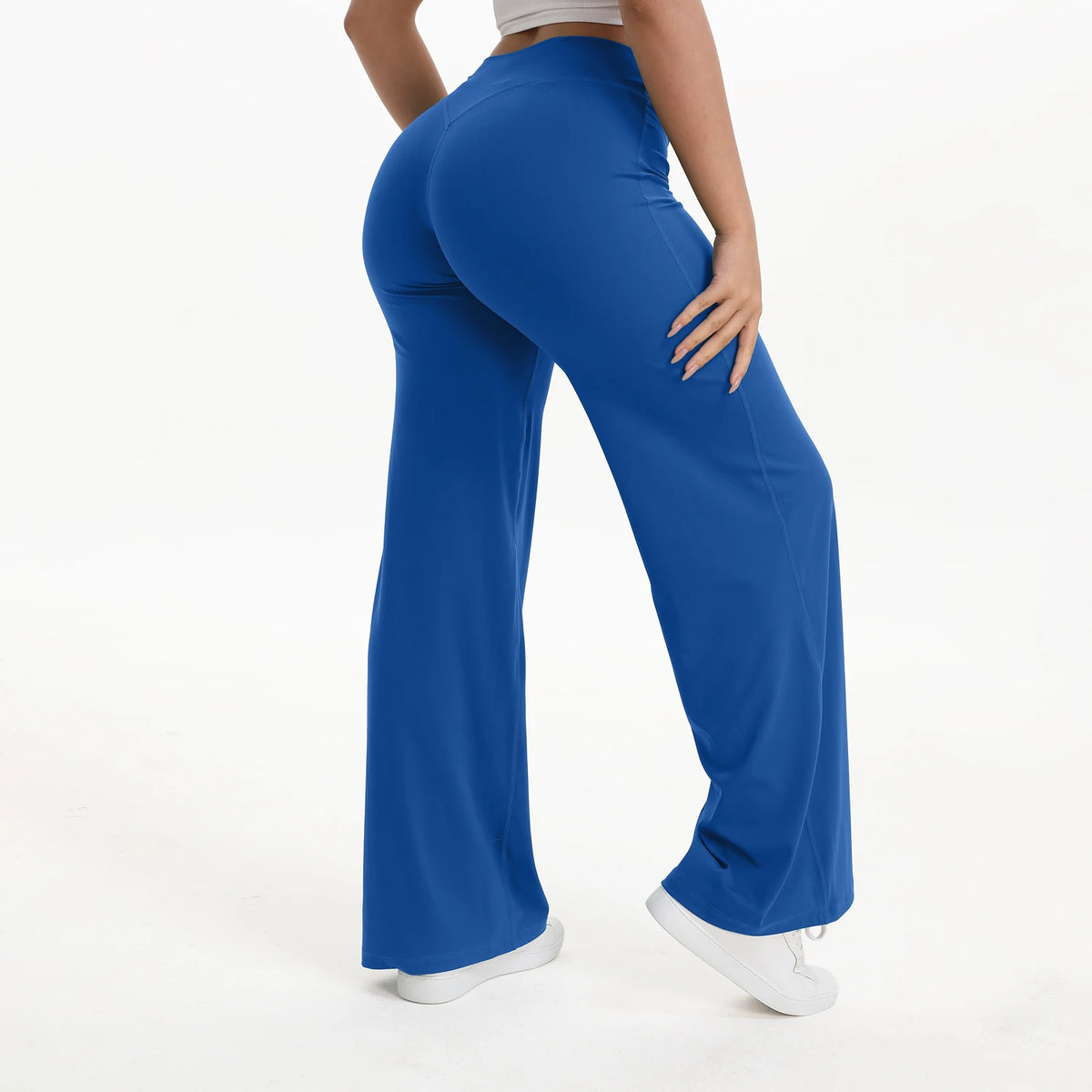 Women's Mid Waist Yoga Leggings | Full Length Stretch Fit | Elastic Waistband | Steven & Levon