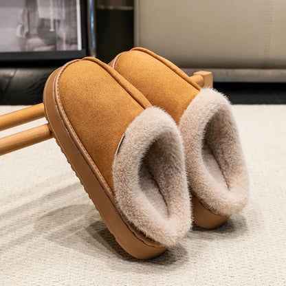 Men's Fluffy Slippers | Fur Lining | Thick Anti Slip EVA Sole | Indoor Shoes | Steven & Levon