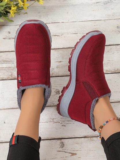 Women's Snow Boots | Slip On Ankle Boots | Plush Lined Warm Winter Shoes | Steven & Levon