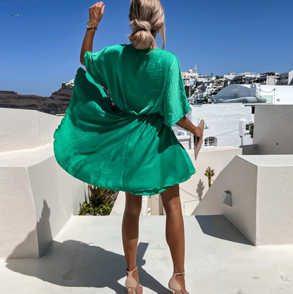 Women's Wrap Dress | Wrinkle-Free Midi Dress | Elegant Everyday Wear | Steven & Levon