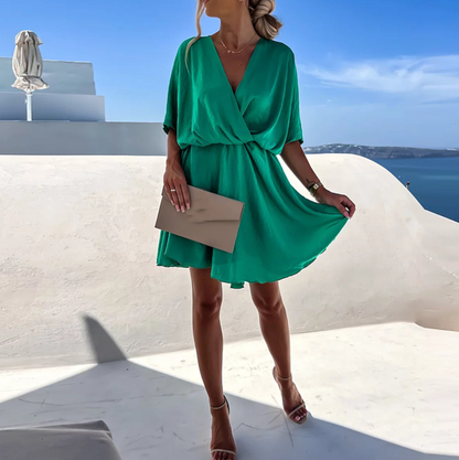 Women's Wrap Dress | Wrinkle-Free Midi Dress | Elegant Everyday Wear | Steven & Levon
