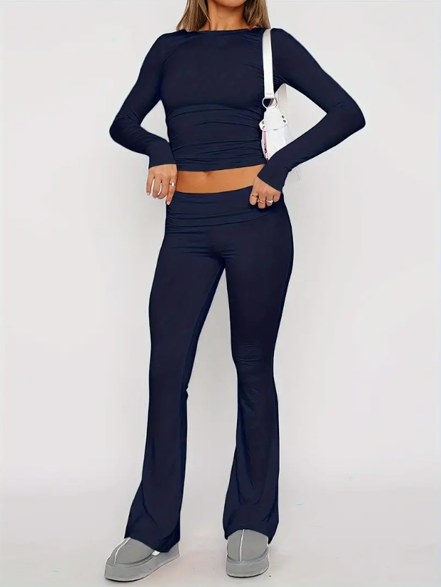 Women's Flared Co-ord Set | Comfortable Two Piece Outfit | Casual Wear | Steven & Levon