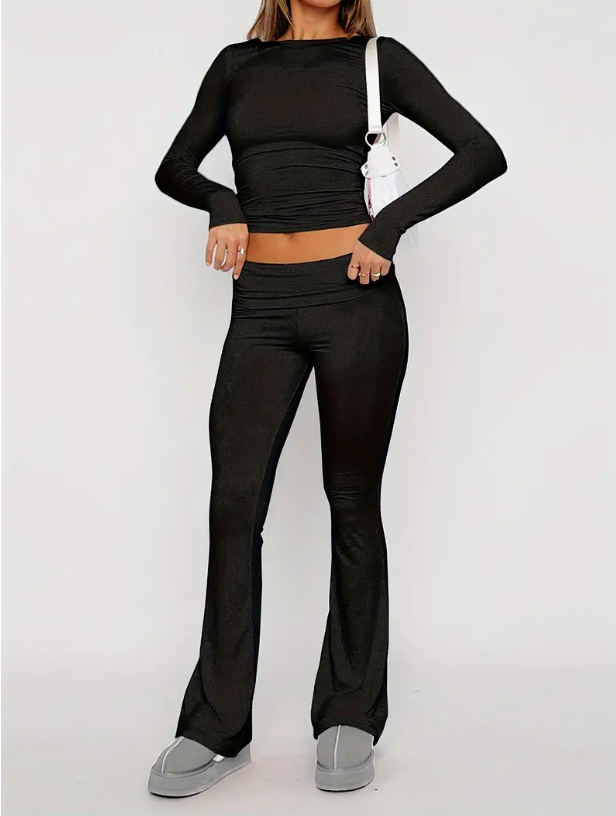 Women's Flared Co-ord Set | Comfortable Two Piece Outfit | Casual Wear | Steven & Levon