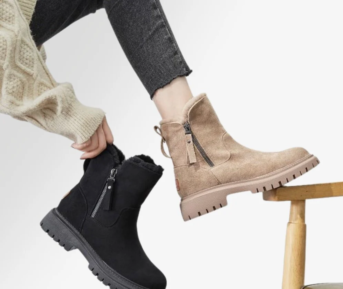 Winter Mid Calf Boots for Women | Warm Lined | Non-Slip Sole | Cold Weather Comfort | Steven & Levon