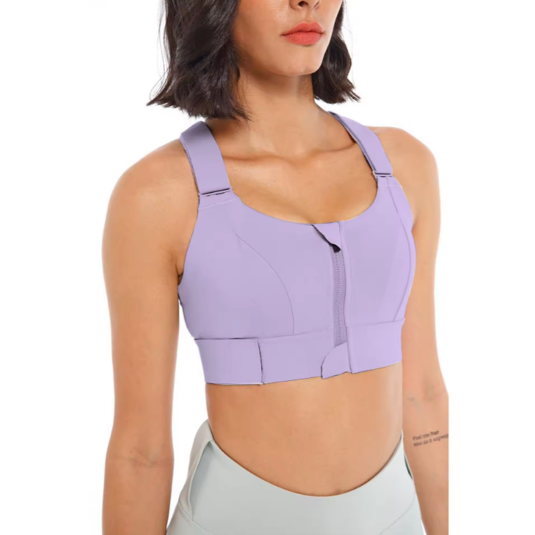Adjustable Zip Sports Bra | Women's High Support Activewear | Front Zip | Steven & Levon