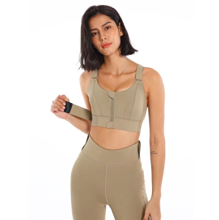 Adjustable Zip Sports Bra | Women's High Support Activewear | Front Zip | Steven & Levon