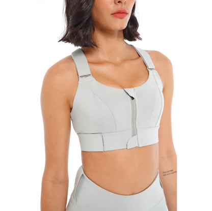 Adjustable Zip Sports Bra | Women's High Support Activewear | Front Zip | Steven & Levon