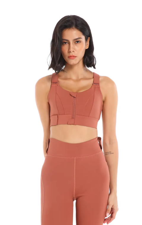 Adjustable Zip Sports Bra | Women's High Support Activewear | Front Zip | Steven & Levon