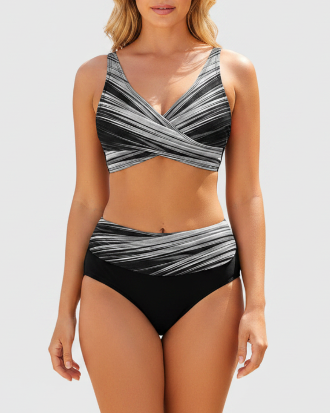 High Waist Shaping Bikini Set | Women | Stretch Swim Fabric Blend | Two-Piece Swimwear | Steven & Levon