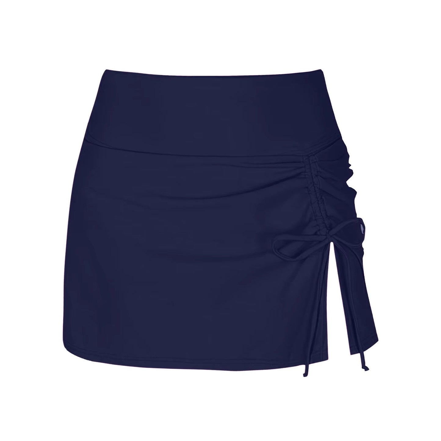 Women's Ruched Mini Skirt | Women | High Waist | Adjustable Drawstring Side Split | Active & Casual Wear | Steven & Levon