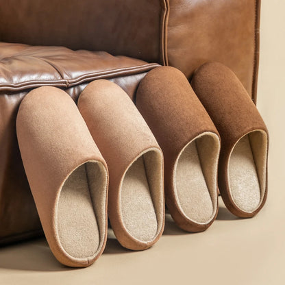 Men's Faux Suede Slippers | Cotton Lining | Soft Fabric Sole | Indoor Shoes | Steven & Levon