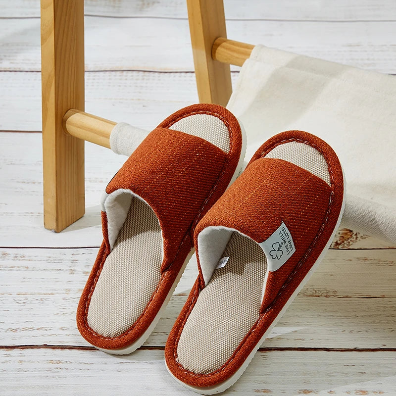 Men's Hemp Slippers | Open Toe | Breathable EVA Sole | Indoor House Slippers | Steven & Levon