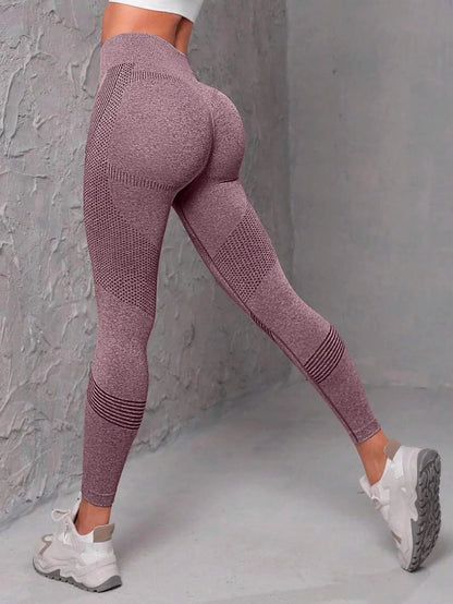 Women's Nylon Yoga Leggings | Seamless Design | Wide Elastic Waistband | Full Length | Steven & Levon