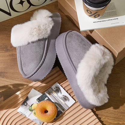 Women's Flannel Snow Boots | Platform Ankle Boots | Plush Lined Slip On Winter Shoes | Steven & Levon